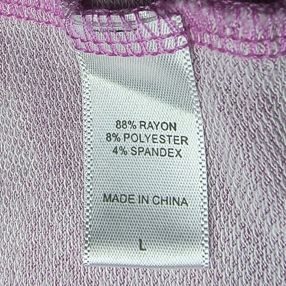 Koolaburra UGG Light & Airy Pink French Terry Super Soft Crop Lounge Hoodie L - Picture 8 of 10